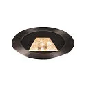 SLV LED Gulvindbygningslampe DASAR® 270 LED Udendørslampe, rund, asymmetrisk lysstråle, 30W, IP65/IP67, sort, rustfrit stål