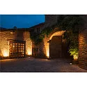 SLV LED Gulvindbygningslampe DASAR® 270 LED Udendørslampe, rund, asymmetrisk lysstråle, 30W, IP65/IP67, sort, rustfrit stål