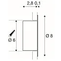 SLV LED Væglampe WORO LED Indbygningslampe, 1,1W, 3000K, 50lm, hvid