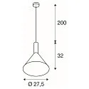 SLV Pendant luminaire PHELIA 275, E27, black/gold