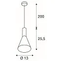 SLV Pendant luminaire PHELIA 130, E27, black/gold