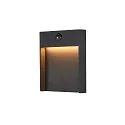 LED Udendørslampe FLATT SENSOR LED Væglampe, 16W, 3000/4000K, 600lm, IP54, antracit