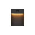 SLV LED Outdoor wall luminaire FLATT SENSOR LED, 16W, 3000/4000K, 600lm, IP54, anthracite