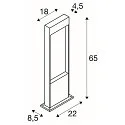 SLV LED Udendørslampe FLATT POLE LED Standerlampe, 9,7W, 3000/4000K, 400lm, IP65, 65cm, antracit