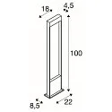 LED Outdoor luminaire FLATT POLE LED Floor lamp, 9,7W, 3000/4000K, 400lm, IP65, 100cm, anthracite/brown