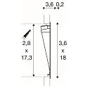 SLV LED Væg-/Indbygningslampe NOTAPO, 3000K, 6lm, weiß, 18cm
