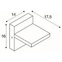 SLV LED Udendørs-/Væglampe ABRIDOR SENSOR LED, 14W, 3000/4000K, 750lm, IP54, antracit