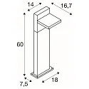 LED Outdoor luminaire ABRIDOR POLE LED Floor lamp, 14W, 3000/4000K, 750lm, IP55, anthracite, 100cm