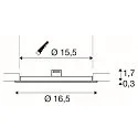 LED Ceiling recessed luminaire SENSER 18 LED, round, 950lm, IP20, white, 3000K
