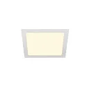 LED Loft-/Indbygningslampe SENSER 24 LED, eckig, 3000K, 1200lm, IP20, hvid