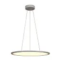 LED Pendant luminaire PANEL 60 DALI LED, round, 42W, 110°, 4000K, 3350lm, gray