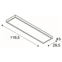 SLV LED Loftlampe PANEL DALI LED, 1200x300mm, 45W, 90°, 4000K, 3400lm, grå
