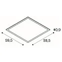 SLV LED Loft-/Indbygningslampe LED PANEL 600x600, 120°, 4000lm, UGR<19, hvid, 3000K