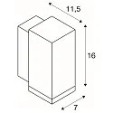SLV Premium-LED Udendørs Væglampe ENOLA SQUARE SINGLE CCT, IP65 IK02, S version, 6W 3000/4000K 390/450lm 30°, CRi>90, antracit