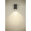 SLV Premium-LED Udendørs Væglampe ENOLA SQUARE CCT, IP65 IK02, S version, 9W 3000/4000K 510/580lm 38°, CRi>90, antracit