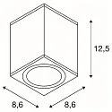 SLV Premium-LED Udendørs Væglampe ENOLA SQUARE CCT, IP65 IK02, S version, 9W 3000/4000K 510/580lm 38°, CRi>90, antracit