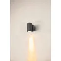 SLV Premium-LED Udendørs Væglampe ENOLA ROUND SINGLE CCT, IP65 IK02, M version, 10W 3000/4000K 720/820lm 38°, CRi>90, antracit