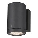 SLV Premium-LED Udendørs Væglampe ENOLA ROUND SINGLE CCT, IP65 IK02, M version, 10W 3000/4000K 720/820lm 38°, CRi>90, antracit