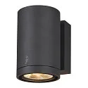 SLV Premium-LED Udendørs Væglampe ENOLA ROUND SINGLE CCT, IP65 IK02, M version, 10W 3000/4000K 720/820lm 38°, CRi>90, antracit