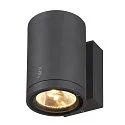 SLV Premium-LED Udendørs Væglampe ENOLA ROUND SINGLE CCT, IP65 IK02, M version, 10W 3000/4000K 720/820lm 38°, CRi>90, antracit