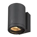 SLV Premium-LED Udendørs Væglampe ENOLA ROUND SINGLE CCT, IP65 IK02, M version, 10W 3000/4000K 720/820lm 38°, CRi>90, antracit