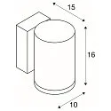 SLV Premium-LED Udendørs Væglampe ENOLA ROUND SINGLE CCT, IP65 IK02, M version, 10W 3000/4000K 720/820lm 38°, CRi>90, antracit