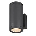 SLV Premium-LED Udendørs Væglampe ENOLA ROUND UP/DOWN CCT, IP65 IK02, M version, 19W 3000/4000K 740/840lm 38°, CRi>90, antracit