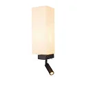 SLV Wall luminaire QUADRASS SPOT Indoor, E27, with LED Spot 2W, 3000K, 200lm, black