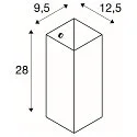 SLV Væglampe QUADRASS Indoor, E27, hvid