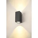 SLV Premium-LED Udendørs Væglampe ENOLA SQUARE UP/DOWN CCT, IP65 IK02, L version, 53W 3000/4000K 5400/6000lm 30°, CRi>90