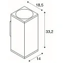 SLV Premium-LED Udendørs Væglampe ENOLA SQUARE UP/DOWN CCT, IP65 IK02, L version, 53W 3000/4000K 5400/6000lm 30°, CRi>90