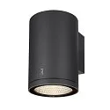 SLV Premium-LED Udendørs Væglampe ENOLA ROUND SINGLE CCT, IP65 IK02, L version, 35W 3000/4000K 3100/3400lm 38°, CRi>90, antracit