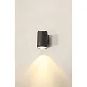 SLV Premium-LED Udendørs Væglampe ENOLA ROUND SINGLE CCT, IP65 IK02, L version, 35W 3000/4000K 3100/3400lm 38°, CRi>90, antracit
