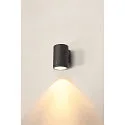 SLV Premium-LED Udendørs Væglampe ENOLA ROUND SINGLE CCT, IP65 IK02, L version, 35W 3000/4000K 3100/3400lm 38°, CRi>90, antracit