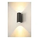 SLV Premium-LED Udendørs Væglampe ENOLA ROUND UP/DOWN CCT, IP65 IK02, L version, 53W 3000/4000K 2700/3000lm 38°, CRi>90, antracit