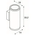 SLV Premium-LED Udendørs Væglampe ENOLA ROUND UP/DOWN CCT, IP65 IK02, L version, 53W 3000/4000K 2700/3000lm 38°, CRi>90, antracit