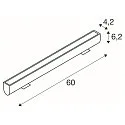 SLV Udendørs LED Profil GALEN 60 SP LED, Single Colour, CCT switch, 3000/4000K, 87lm, IP65 antracit