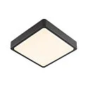 SLV LED Wall / Ceiling luminaire AINOS SQUARE SENSOR Outdoor, 18W, 1300lm, CCT switch 3000/4000K, anthracite