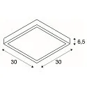 SLV LED Wall / Ceiling luminaire AINOS SQUARE SENSOR Outdoor, 18W, 1300lm, CCT switch 3000/4000K, anthracite