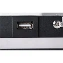 SLV LED Wall luminaire SOMNILA SPOT Indoor, 13W, 3000K, Spot 65lm,  incl. USB port, Spot left, black, back light 370lm