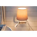 SLV LED Wall luminaire SOMNILA FLEX Indoor, E27, mit LED Spot 65lm, 3000K, white, incl. USB port, Spot right