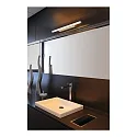 SLV LED Spejllampe GLENOS LED Lampe til bad, 120°, sølv, 12,6W, 3000K