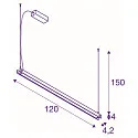 SLV LED Pendel NOYA PD PHASE, CCT switch, 2700/3000K, 1861/2025lm, IP20, hvid