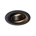 LED Loftindbygningslampe NUMINOS DL M, 2700K, IP20, drejelig / svingbar, 40°, 1460lm, UGR 20, sort/sort