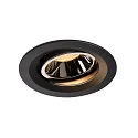 LED Loftindbygningslampe NUMINOS DL M, 2700K, IP20, drejelig / svingbar, 40°, 1550lm, UGR 17, sort/chrom