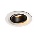 LED Loftindbygningslampe NUMINOS DL M, 2700K, IP20, drejelig / svingbar, 55°, 1460lm, UGR 21, hvid/sort