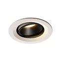 LED Loftindbygningslampe NUMINOS DL M, 3000K, IP20, drejelig / svingbar, 20°, 1500lm, UGR 19, hvid/sort