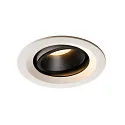 LED Loftindbygningslampe NUMINOS DL M, 3000K, IP20, drejelig / svingbar, 40°, 1500lm, UGR 20, hvid/sort