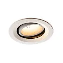 LED Loftindbygningslampe NUMINOS DL M, 3000K, IP20, drejelig / svingbar, 55°, 1600lm, UGR 21, hvid/hvid