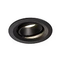 LED Loftindbygningslampe NUMINOS DL M, 4000K, IP20, drejelig / svingbar, 40°, 1600lm, UGR 20, sort/sort